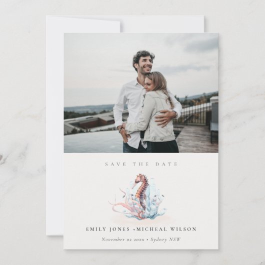 Onderzeese zeewier bespaart de Kaart Datum (Voorkant)