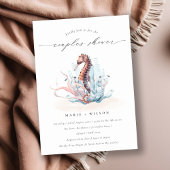 Onderzeese zeewierparen schoeisel uitnodigen bedankkaart