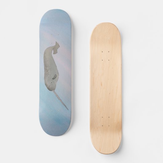 Onderzeese zeezoogdier Narwhal Persoonlijk Skateboard (Voorkant)
