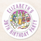 onderzetter 30e jaardag rondepapier (Voorkant)