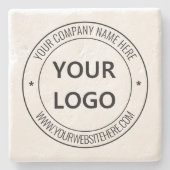 Onderzetter Aangepaste bedrijfsnaam Website Websit (Voorkant)