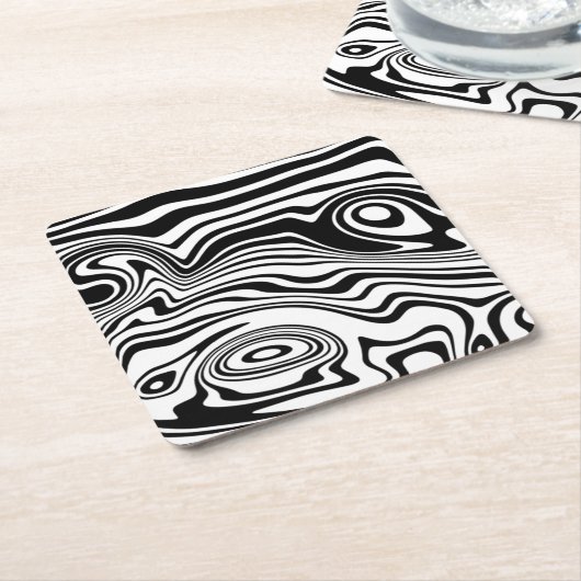 Onderzetter abstract golfpapier - Uw kleuren (Schuin)