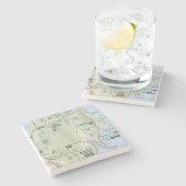 Onderzetter Acadia-kaart (Zijkant)