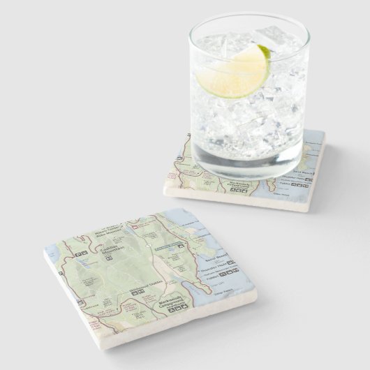 Onderzetter Acadia-kaart (Zijkant)