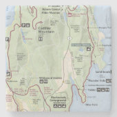 Onderzetter Acadia-kaart (Voorkant)