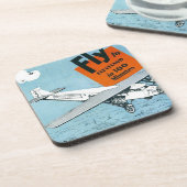 Onderzetter Adverteren luchtvaart Vliegtuig (Linkerzijde)