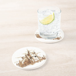 Onderzetter - Alcazar - kasteel (sepia)