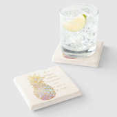 Onderzetter anananassteen (Zijkant)