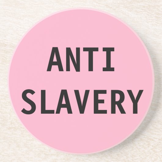 Onderzetter Anti-slaverijroze (Voorkant)