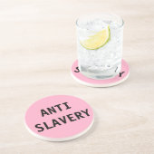 Onderzetter Anti-slaverijroze (Zijkant)