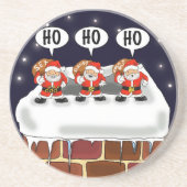 Onderzetter "Attack of The Mini-Santas" - van Kev  (Voorkant)