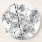 onderzetter "B&W Cherry Blossom" (Voorkant)