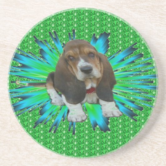 Onderzetter Baby Basset Hound Sheldon (Voorkant)