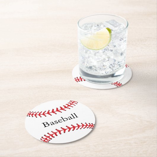 Onderzetter Baseball Stitching Design Paper (Insitu)