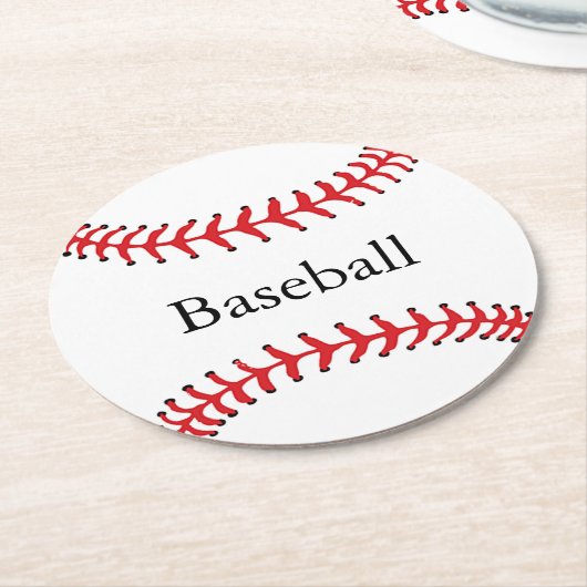 Onderzetter Baseball Stitching Design Paper (Gebogen)