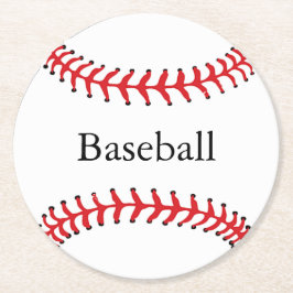 Onderzetter Baseball Stitching Design Paper