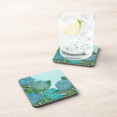 Onderzetter Blauw Hydrangea Square Paper (Rechterzijde)