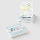 Onderzetter Blauw strand House Stone (Zijkant)