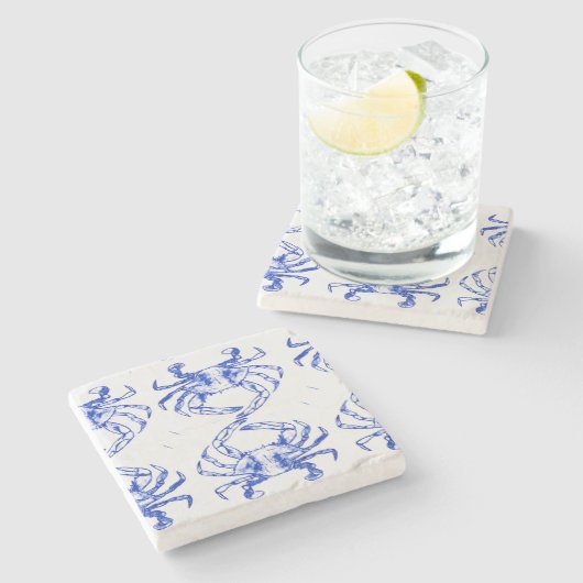 Onderzetter Blauwe krab Stone (Zijkant)