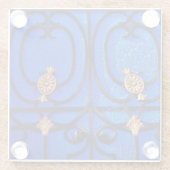 Onderzetter blauwe poort glazen onderzetter (Achterkant)