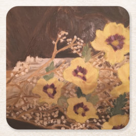 Onderzetter/Bloemen met een Logboek Kartonnen Onderzetters