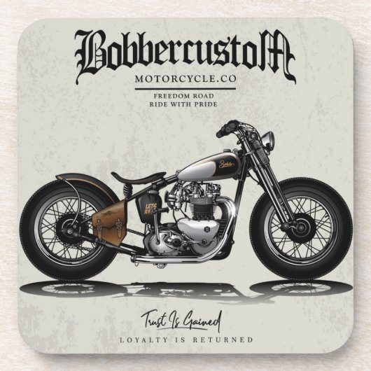 Onderzetter Bobber Custom Chopper | Vastgesteld On (Voorkant)