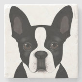 Onderzetter Boston Terrier Stone (Voorkant)