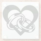 onderzetter "BREEDBANDEN MET HART" Glazen Onderzetter (Achterkant)