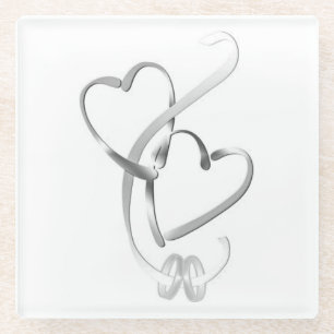 onderzetter "BREEDBANDEN MET HART" Glazen Onderzetter