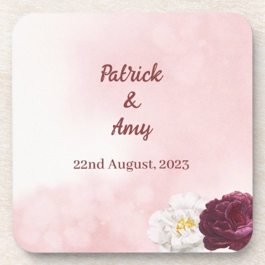 Onderzetter  bruiloft (Voorkant)