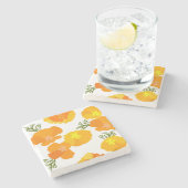 Onderzetter California Poppies Stone (Zijkant)