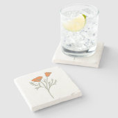 Onderzetter Californië Poppy Stone (Zijkant)