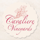 Onderzetter Cavaliere Vineyards (rood) (Voorkant)