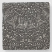 Onderzetter Charcoal Mandala Stone (Voorkant)