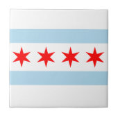 Onderzetter Chicago Flag Tile Tegeltje (Voorkant)