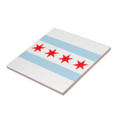 Onderzetter Chicago Flag Tile Tegeltje (Zijkant)