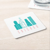 Onderzetter Chicago Skyline Paper (Schuin)
