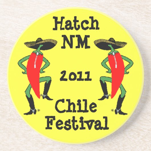 Onderzetter Chili Pepper-Mannen in Boots & Bolos s (Voorkant)