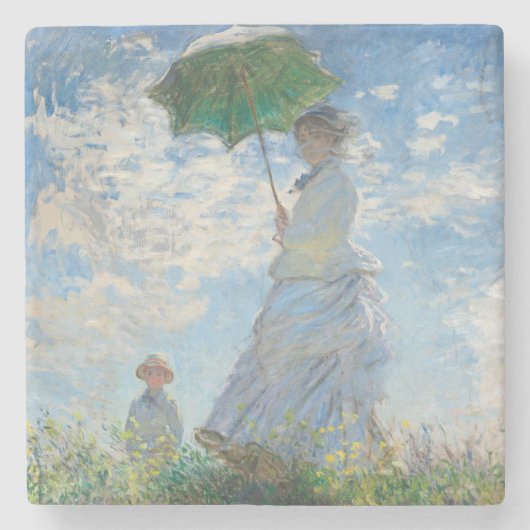 ONDERZETTER : CLAUDE MONET : VROUW MET PARASOL (Voorkant)