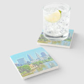 Onderzetter Cleveland Rocks Stone (Zijkant)