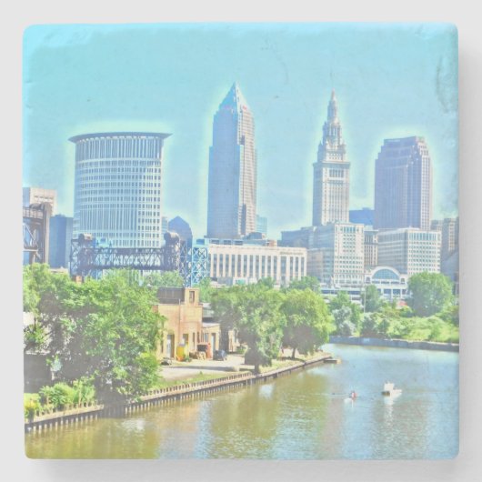 Onderzetter Cleveland Rocks Stone (Voorkant)