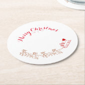 Onderzetter - De Kerstman en zijn slee (Gebogen)