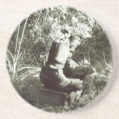 onderzetter 'De oude laarzen' (Voorkant)