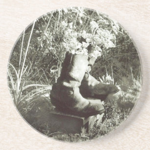 onderzetter 'De oude laarzen'