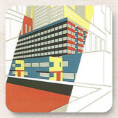 Onderzetter  Deco Skyscraper Concrete City (Voorkant)