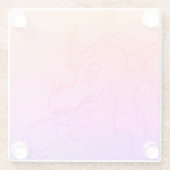 Onderzetter drakenglas glazen onderzetter (Achterkant)