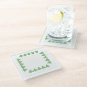 Onderzetter - driehoekskerstbomen (Schuin)