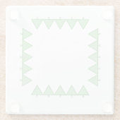 Onderzetter - driehoekskerstbomen glazen onderzetter (Achterkant)