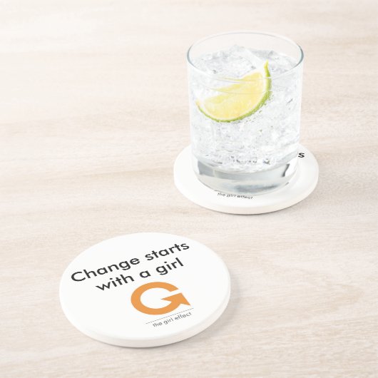 Onderzetter - effect van meisje (Zijkant)