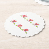 Onderzetter: exotische bloemen kartonnen onderzetters (Gekanteld)